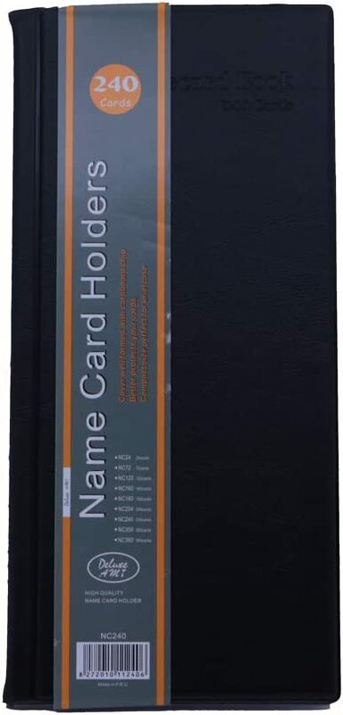 

Deluxe Amt Business Card Holder, 240 Cards, Black