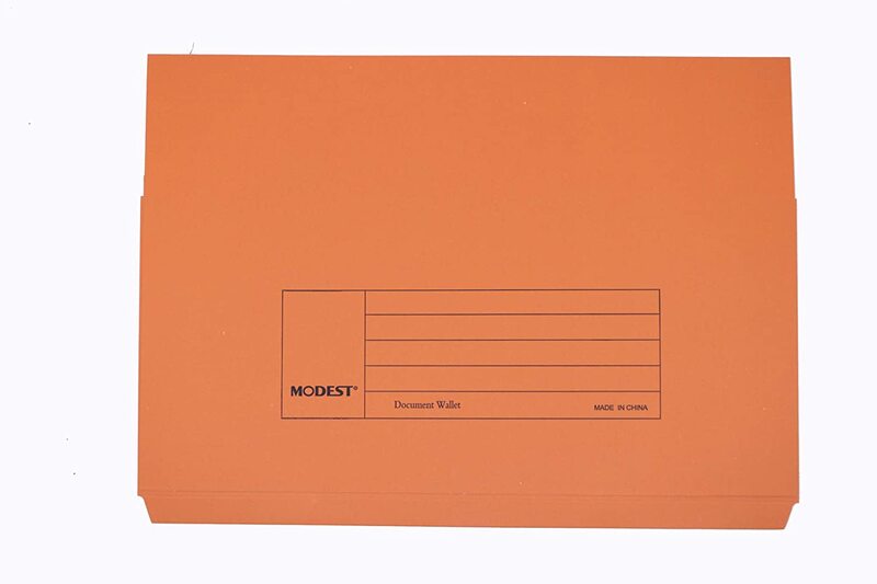 

Modest F4 Document Wallet Folder, 10 Piece, Orange