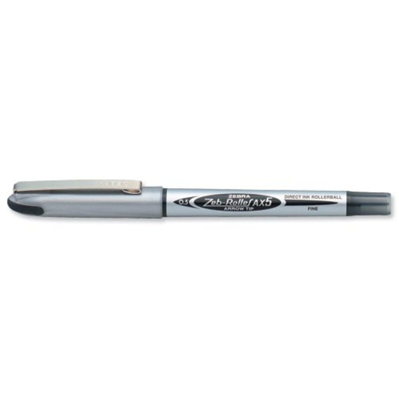 

Zebra AX5 Liq Ink Rollerball Pen, Black