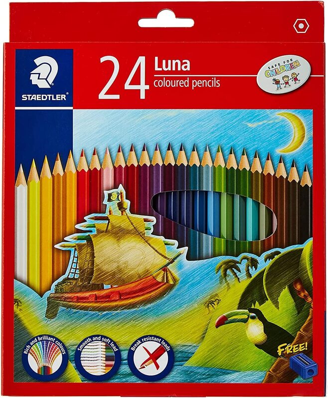 

StaEDT Perfumeler Luna Coloured Pencil Set with Free Sharpener, 24 Pieces, Multicolour