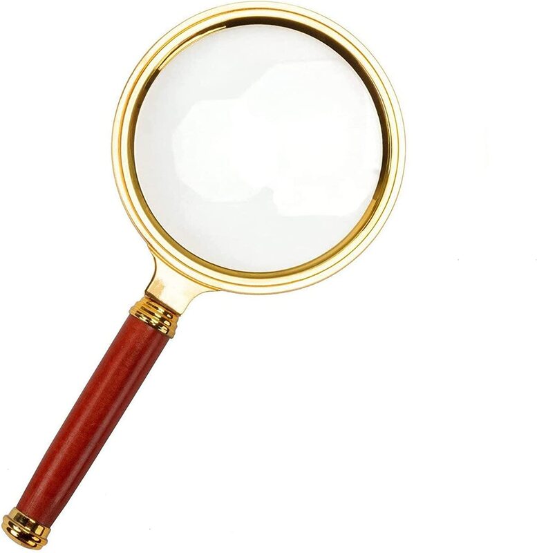 

Shandong 6X Handheld Magnifying Glass, Gold/Brown