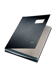 Leitz 57000195 Expandable Signature Book with 20 Card Dividers, A4 Size, Black