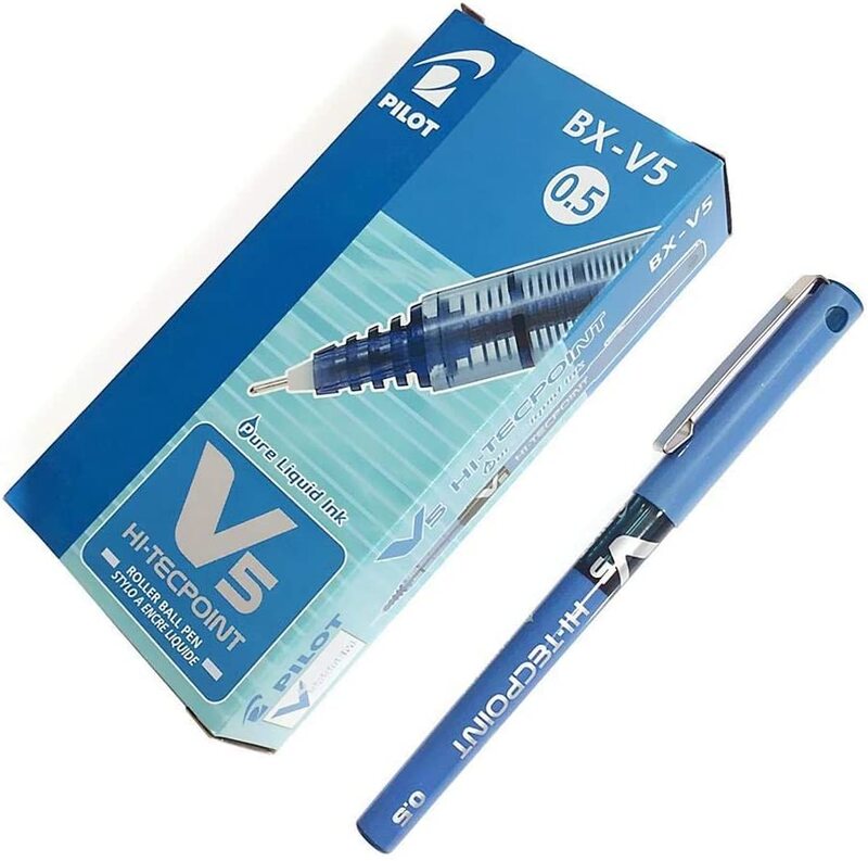 

Pilot 12-Piece Hi-Tecpoint Rollerball Pen Set, 0.5mm, Bx-v5, Blue