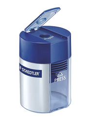 Staedtler 1 Hole Sharpener with Cover, 511 001, Silver/Blue