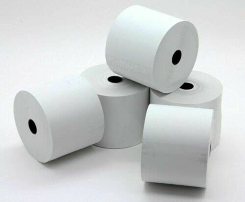 

Thermal 60Rolls Cash Machine Printer Roll, 80 x 80mm, White