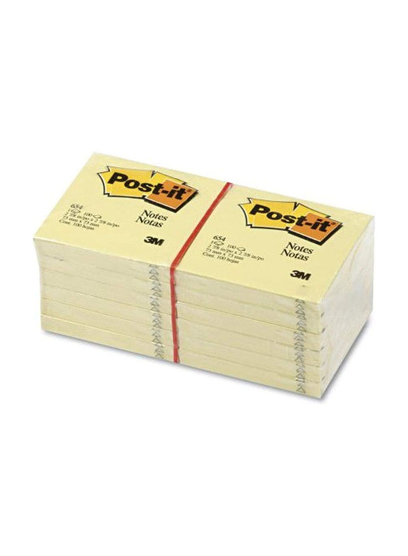 

Post-it 41794 Notes, 7.62 x 7.62cm, 12 x 100 Sheets, Pack of 2, Yellow