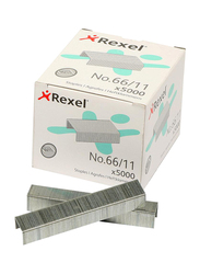 Rexel No. 66 (66/11) Staples for use with Giant Packet, 5000 Pieces, Silver