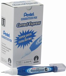 Pentel 12-Piece Correct Express Pen, White