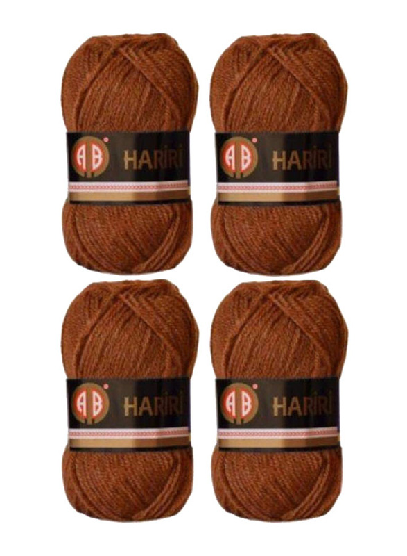 

AB Hariri 3716 Crochet & Knitting Yarn, 4 Pieces, Brown