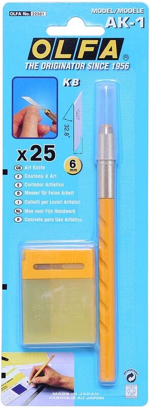 

Olfa AK-1 Art Cutter Knife, Silver