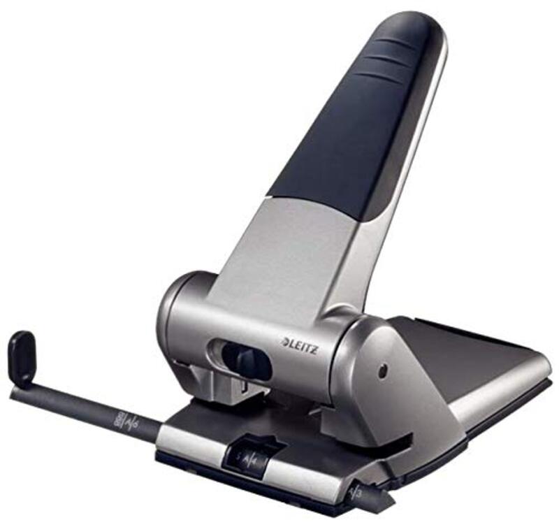 

Leitz 5180 Heavy Duty Hole Punch, Silver/Black