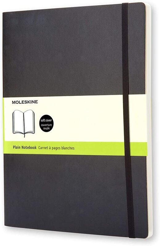 

Moleskine Notebook Extra Large Plain Soft Cover, ME-QP623EN/6, Black