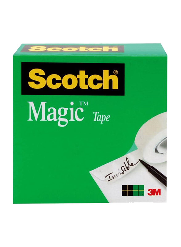 Scotch 3M 3 Inch Core Magic Tape Boxed (810), 1 x 2592 Inch, White