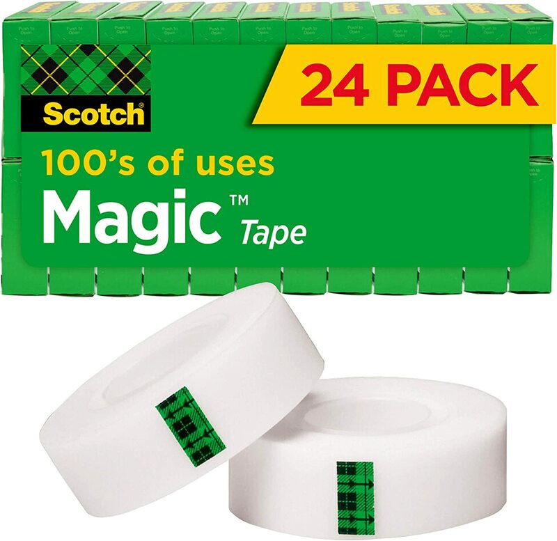 

Scotch 24-Piece Brand Magic Tape with Dispenser Writeable Matte Finish Engineered for Office and Home Use, White