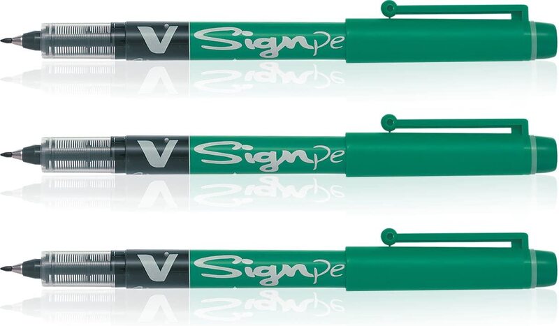 

Pilot 3-Piece 019595 V Sign Pen, Green