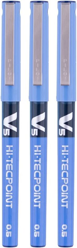 

Pilot 3-Piece V5 Liquid Ink Rollerball Pen Set, 0.5mm, 9000014710, Blue