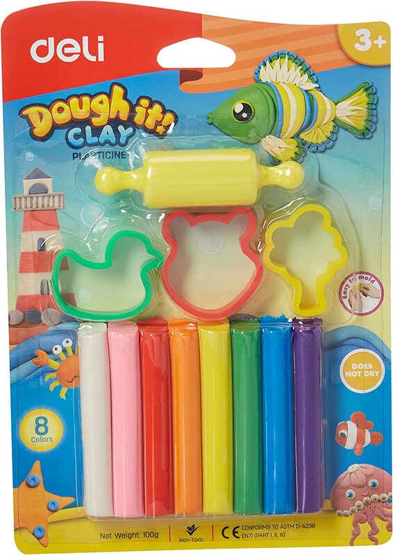 

Deli Plasticine Easy To Mold, ED75021, Multicolour