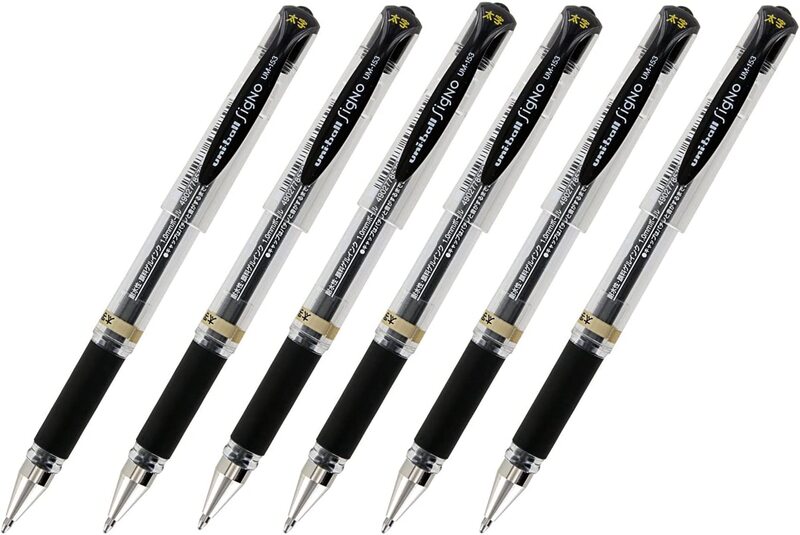 

Uniball 6-Piece Signo UM-153 Gel Ink Rollerball Pen, 1.0mm, Black