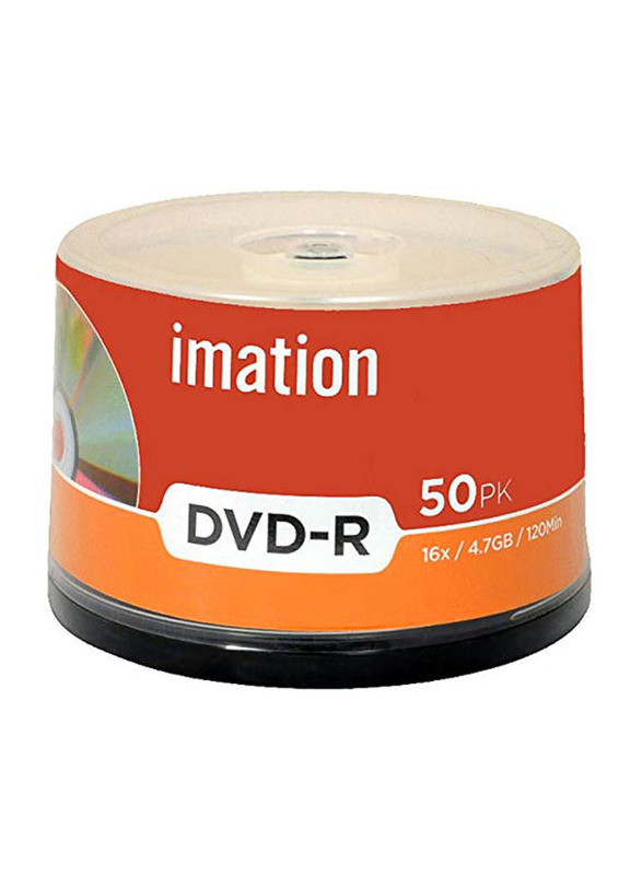 

Imation DVD-R Spindle Blank Media, 50 Pieces, Multicolour