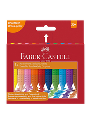 Faber-Castell Jumbo Grip Crayons, 12 Piece, Multicolor