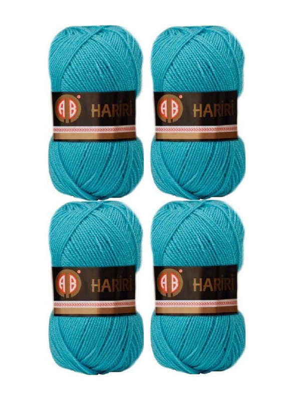 

AB Hariri 154 Crochet & Knitting Yarn, 4 Pieces, Blue