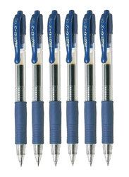 Pilot 6-Piece G2 Blue Extra Fine Gel Ink Pen Set, 0.5mm, Blue