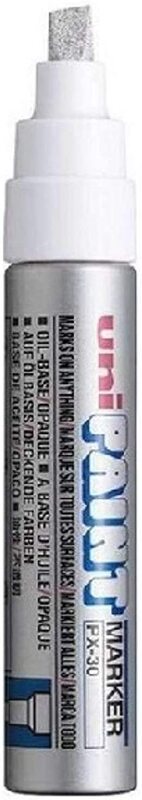 

Uni Bold & Broad PX-30 Chisel Nib Marker, Silver