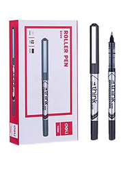 Deli 12-Piece Think Roller Pen Set, Black