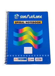 Sinarline Spiral Note Book, 70 Sheets, A4 Size, Pack of 6, Blue