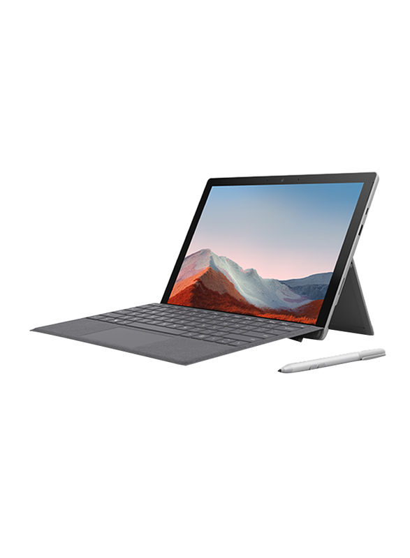 Microsoft Surface Pro 7+ 2-in-1 Laptop, 12.3" PixelSense FHD Touch Display, Intel Core i5 11th Gen 2.4GHz, 128GB SSD, 8GB RAM, Intel Iris Xe Graphics, EN KB, Wi-Fi, Win10 Pro, 1N9-00006, Platinum