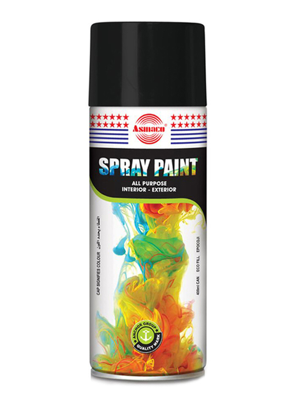 

Asmaco Spray Paint, AA1002, 12 x 280g, Black