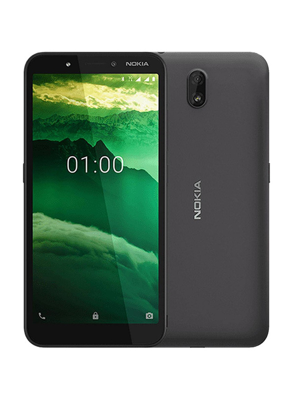 Nokia C1 16GB Black, 1GB RAM, 4G, Dual Sim Smartphone