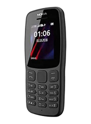 Nokia 106 (2018) 4MB Dark Grey, 4MB RAM, 2G, Dual Sim Normal Mobile Phone