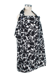 Bebe Au Lait Premium Sakura Cotton Nursing Covers, 3CBCSK, Black/White