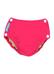 Charlie Banana Easy Snaps Reusable Swim Diapers, M, Florescent Pink, 6-9 kg, 1 Count