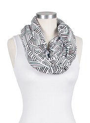 Bebe Au Lait Montauk Printed Two in One Cotton Jersey Nursing Scarf, SFBJMO, Black/White
