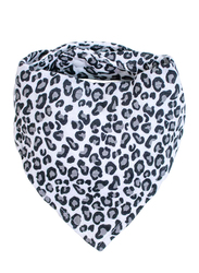 Bebe Au Lait Oh So Soft Leopard Bamboo Blend Bebe Muslin Bandana Bib, BBBBLE, White/Black