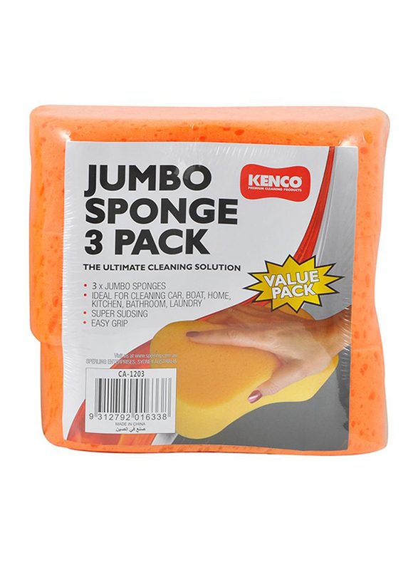 

Kenco 3-Piece Jumbo Cleaning Sponge Set, Yellow
