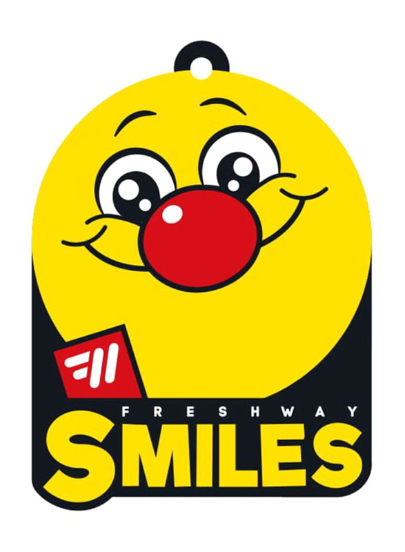 

Fresh Way Car Smiles Bubble Gum Air Freshener, Yellow/Red/Black