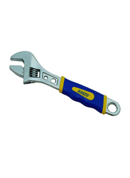 Kinzo High Quality Adjustable Wrench, 8 Inch, KNZ013, Blue/Yellow/Silver