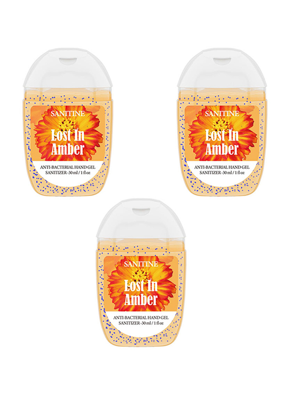 

Sanitine Lost in Amber Anti-Bacterial Hand Sanitizer Gel, 30ml, 3 Pieces