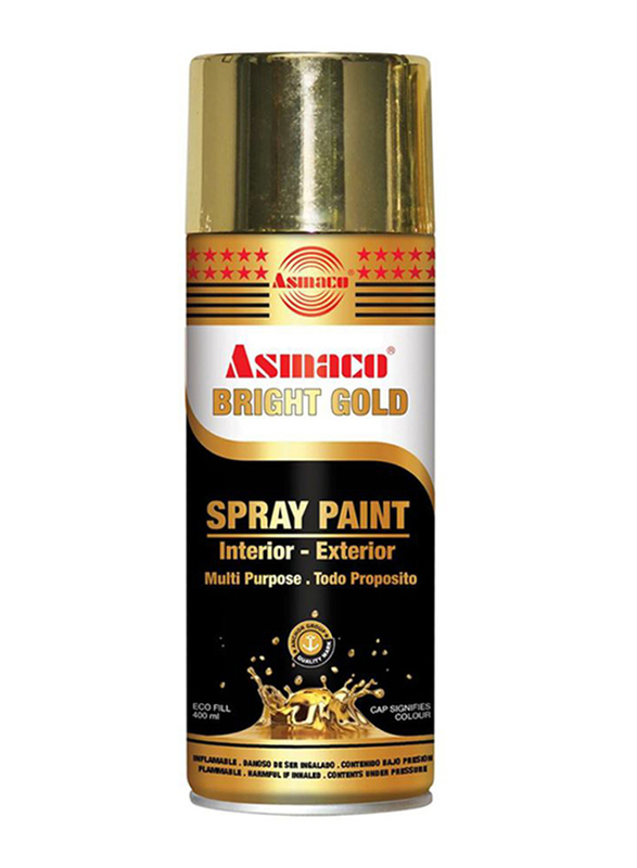 

Asmaco 400ml Spray Paint, Bright Gold