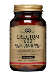 Solgar Calcium "600" (From Oyster Shell with Vitamin D3) Dietary Supplement, 240 Tablets
