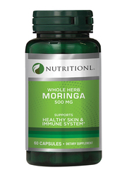Nutritionl Skin & Immune System Moringa Dietary Supplement, 500mg, 60 Capsules