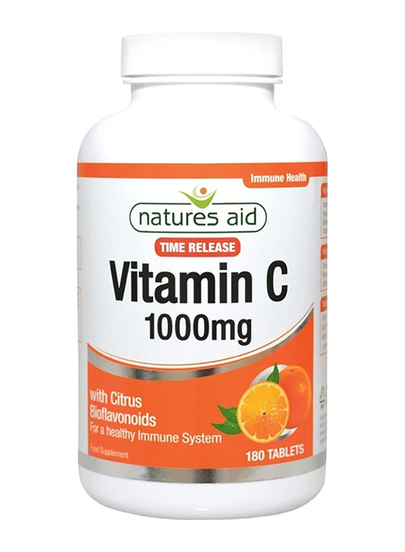 Natures Aid Vitamin C Time Release Food Supplement, 1000mg, 180 Tablets