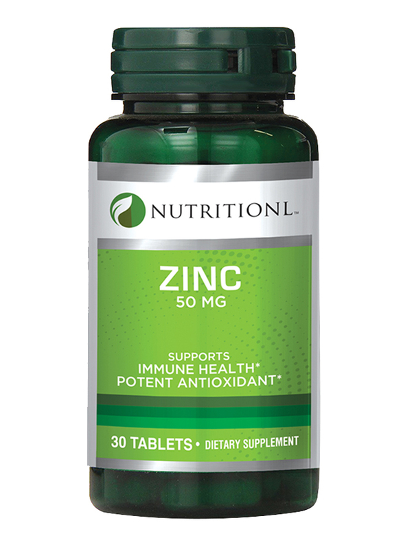 Nutritionl Potent Antioxidant Zinc Dietary Supplement, 50mg, 30 Tablets