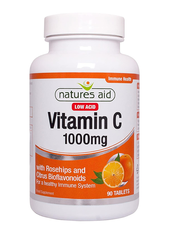 Natures Aid Vitamin C Low Acid Food Supplement, 1000mg, 90 Tablets