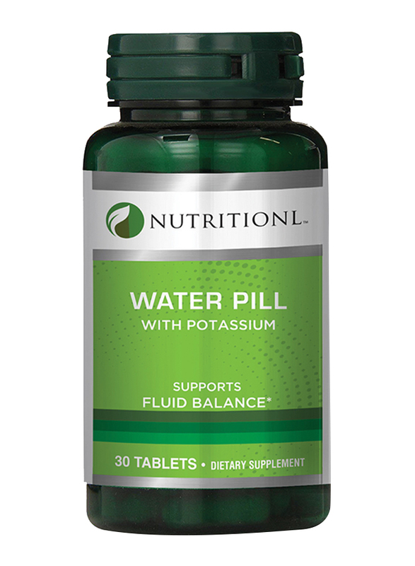 Nutritionl Water Pill with Potassium Dietary Supplement, 30 Tablets
