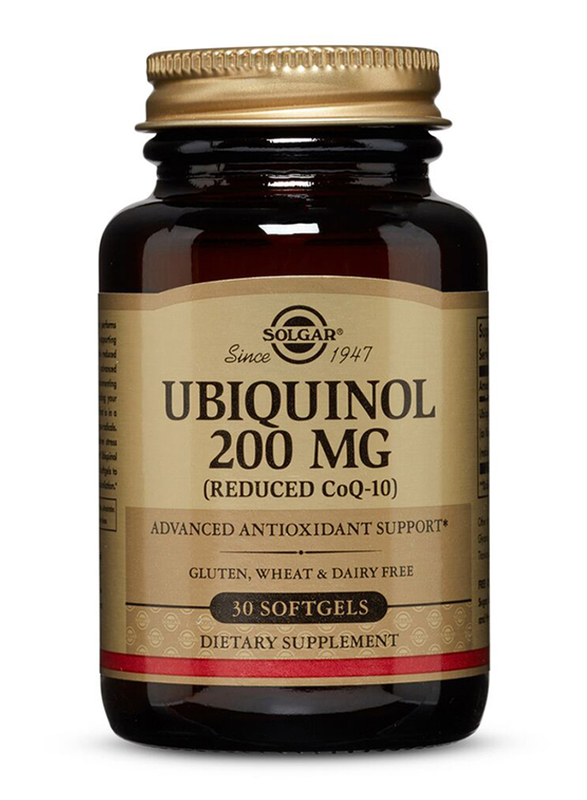 Solgar Ubiquinol (Reduced CoQ-10) Dietary Supplement, 200mg, 30 Softgels