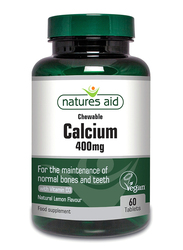 Natures Aid Calcium Chewable Food Supplement, 400mg, 60 Tablets